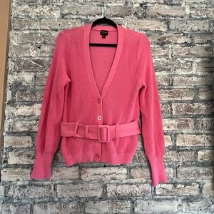 Free press sweater in bubble gum Barbie pink with attached belt.NWOT Gorgeous 🌸